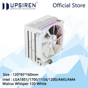 UPSIREN Walrus Whisper 120 Digital Display Computer case air cooling radiator6 heat pipesSupport LGA1851/1700/115X/AM5/AM4