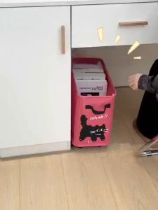 40cm Folding Laundry Basket Large Capacity Storage Box With Roller For Clothes Fitness Equipment Snack Toy Office Organizer Box