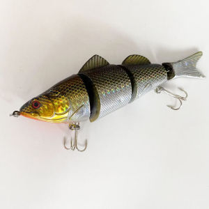 1PC 13Cm/24G Đa Khớp Swimbait Chậm Chìm Đúc Mồi Dành Cho Nước Mặn Câu Cá Nước Ngọt Chống Cắn Đuôi Cá Chép Mồi