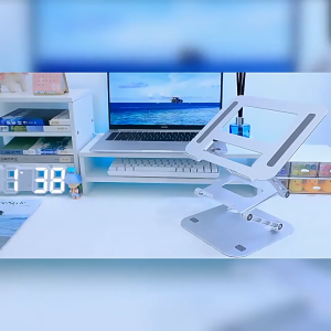 Foldable Laptop Stand 3 Layers Metal Computer Stand Notebook Stand Portable Lift Adjustable Tablet Stand
