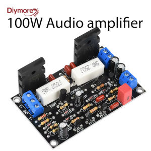 diymore | Single Channel High-power Amplifier Board DC-10V-45V 2SC5200+2SA1943 HIFI Audio Amplifier Module 100W