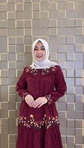 PROMO GAMIS WANITA BORDIR JUMBO TERLARIS COD BAHAN ADEM DAN BEST QUALITY
