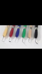 Dental Resin Filler Aesthetic Restoration Kit Fit for Plastic Double-Head Dentist Tools with Silicone Handle Resin Knife