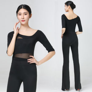 High Grade Physical Training For Women Elegant Etiquette Training For Spring And Summer Model Runway Mesh Dance Set