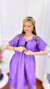 Daster Dress Serut Premium Pakaian Wanita Baju Tidur Kekinian Keren Santai Modern