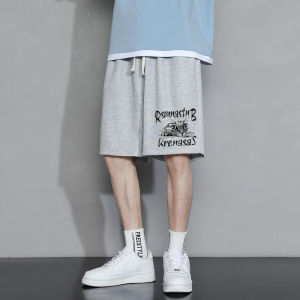 American Style Oversize Mens Shorts Summer Trendy Loose Large Size Casual Sports Boys Five-Quarter Pants Breathable Cotton