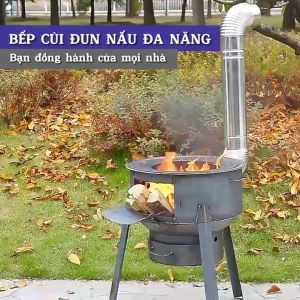 Bếp củi đa năng - Bếp củi thông minh không khói bản đầy đủ phụ kiện