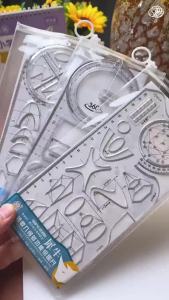 Rotary Multi-function Geometric Drawing Ruler Protractor Learning Measuring Tool Creative Stationery Gift School Office Supplies