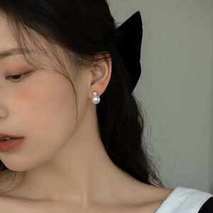 Viviann Original S925 Sterling Silver Pearl Stud Earrings For Women Fashion pearl Jewelry Gifts Pearl Stud pearl Earrings pearl Earring Jewelry For Women