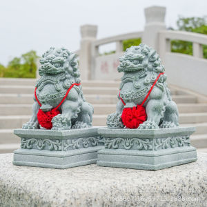 Stone Carved Lion Ornaments Chinese Feng Shui Decorations Home Decor Living Room Bar Coffee Shop Desk Decorations