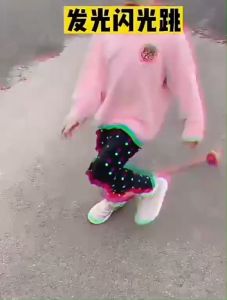 JLT Flashing Jumping Round Leg Hula Hoop Exercise Jumping Stick Ball