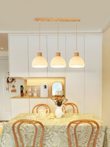 DGY | Modern Simple Japanese Wooden Three-Light Pendant Light