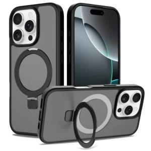 Stand Holder Case For Magsafe iPhone Air 17 Pro Max 16 Plus 15 14 13 12 11 Mag Safe Shockproof Translucent Matte Phone Cover