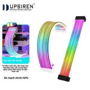 UPSIREN Có Thể Uốn Cong ARGB Đèn Ban Cho Card Đồ Họa 24pin/8pin/2x8pin/12VHPWR/Bo Mạch Chủ Dây Đèn LED Trang Trí Tương Thích Với A-RGB