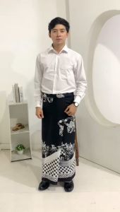 Sarung Batik Katun Dewasa Motif Wayang Bima Catur | Monochrome| Katun Print