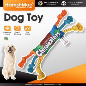 HamshMoc Indestructible Dog Chew Toys Durable Dog Cotton Rope Toys War Dog Toy for Aggressive Chewers Stress Relief Chew Squeaky