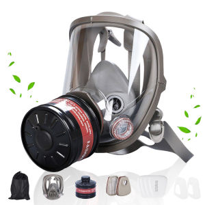 Full Face Gas Masks Survival Chemical Respirator with 40mm Filter Full Face Respirator Gas Mask with 40mm Activated Carbon Filt