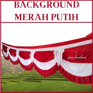 bendera background sicantik panggung  merah putih