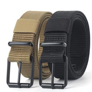 New Porous Pin Buckle Canvas Belts Mens Fashion Versatile Belt Student Youth Military Training Extended Denim Designer Belt