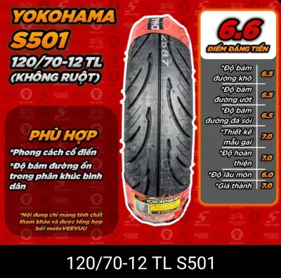 LỐP XE YOKOHAMA (CHÍNH HÃNG) 110/70-12 VÀ 120/70-12 DÙNG XE VESPA PRINT GRANDE HÀNG CHẤT LƯỢNG CAO NHIỀU NĂM QUA ANH EM MUA HÀNG LH ZALO 0903761336