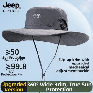 JEEP SPIRIT | UV Protection Summer Wide Brim Fisherman Hat