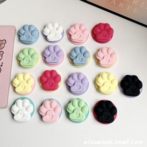 Cute Cartoon Cat Paw Mobile Phone Stand Foldable Rotatable Magnetic Absorption Airbag Support Ring Holder Silicone Material