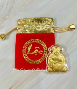 Ông Thần Tài mạ vàng kèm Túi Lộc cầu bình an tài lộc phước lành