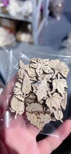 40pcs Leaves Christmas Wood Products Christmas Tree Scrapbooking Craft Handmade Home Decoration Accessory Painting DIY Ornament