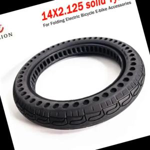 14 inch Solid Rubber Tire 14x2.125 Honeycomb Airless Tyre Parts for Foldable Electric Motorcycle E-bike Scooter