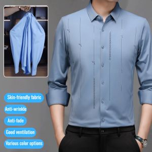 Mens seamless shirts New styles Long-sleeved shirts Business casual shirts