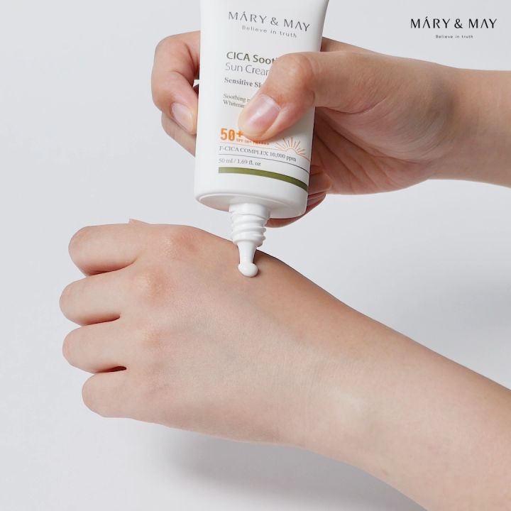 Crème Solaire Apaisante Mary&May CICA SPF50+ - 50 Ml - Neuf Sous Emballage, Soin Quotidien Protecteur