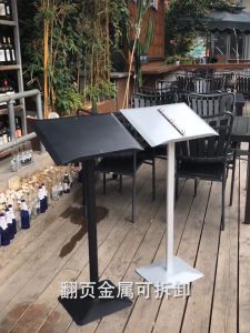 หน้าร้านอาหารสูตรเมนูชั้นวางจอแสดงผลสูตรพลิกพื้นหลวมข้อมูลสัญญาป้ายโฆษณาสีดำ