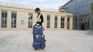 SAFARI 18 Inch Travel Bag Large-capacity Oxford Cloth Hand Luggage Bag Folding Boarding Backpack
