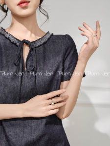 PlumJan | Đầm A-Line Đẹp Dây Kéo Denim