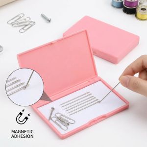 Magnetic Needle Storage Case Rectangle Magnetic Paperclip Keeper Cross Stitch Sewing Knitting Pin Holder Case Organizer Tool