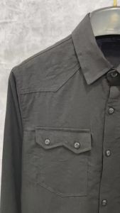 Áo sơ mi nam tay ngắn vải lụa mềm mịn phối hoạ tiết  cao cấp lịch sự sang trọng-ATC77 SHOP