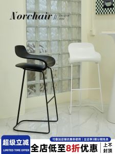 Modern Iron Art High Chair Backless Bar Pub Home Use Luxury Minimalist Creative Coffee Shop Counter Stool NORCHAIR G-SH1090H