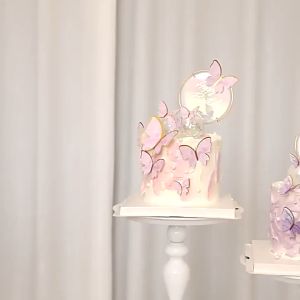 Butterfly paper card cake topper baking props dessert party Home decorations materials 10Pcs/pack