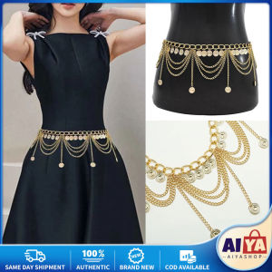 Women Body Chains Golden Charms Bohemian Ethnic Tassel Waist Chains Statement Afghan Body Jewelry Feminina