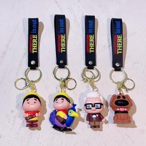Potdemiel | Disney Up House Keychain Hot Sale Cartoon Carl & Ellie Adventure Doll Key Chain Pendant Gift for Kids & Adults Backpacks Bags
