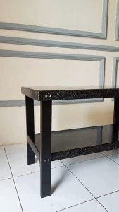 Meja Kompor Gas 2 Tungku Meja Tv Meja Aquarium Meja Sofa Ruang Tamu Motif Granit/Marmer Kokoh Tahan Beban Sampai 50Kg