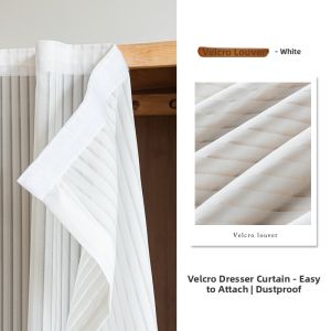 Modern Simple Style Dustproof Cabinet Door Curtain Magic Stick Shelf Concealment Curtain Polyester Material Living Room