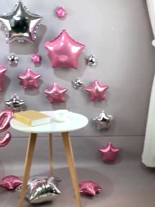SIÊU TO - Bong bóng ngôi sao trái tim size to 45cm trang trí tiệc sinh nhật đám cưới valentine