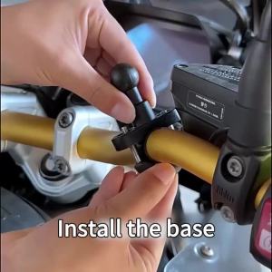 360° Rotating Motorcycle Handlebar Mount Aluminum Holder Bike Bracket For GoPro Hero Insta360 AKASO SJCAM DJI Camera Accessories