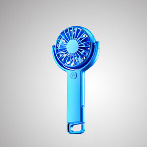 2025 New rotating handheld fan with a hook desktop five-speed portable mountain climbing USB charging mini complementary food fan