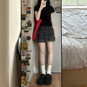 Váy Ngắn Hoa Mùa Hè Màu Trắng Cạp Cao Chữ a Váy Ngắn Nửa Thân Nữ Váy Ngắn Phong Cách Hàn Quốc Mùa Hè Mới Váy Ngắn Họa Tiết Nhỏ