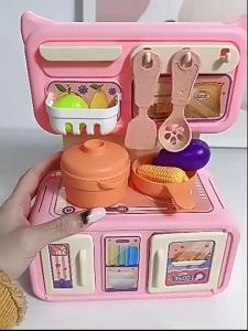 ชุดครัวของเล่น ชุดครัวสำหรับเด็ก หลากสี ของเล่นทำอาหาร Play House ผลไม้จำลองของเล่นตัดผลไม้