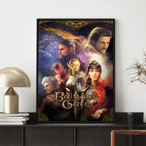 Game B-Baldur’s Gate 3 Poster HD Versatile Waterproof Wall Decor Self Adhesive Perfect for Any Room & Ideal Gift