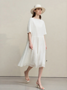 AMII | Vacation Style Off-shoulder Mid-sleeve Loose Dress