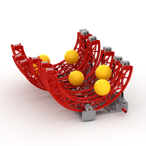 XIAOXIAOGONGCHENGSHI | Mini Particle Ping Pong Ball Roller Coaster Ring Track and Wave Structure